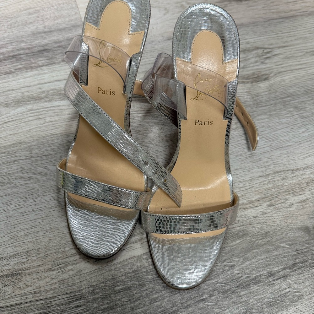 Christian Louboutin Silver Sandals